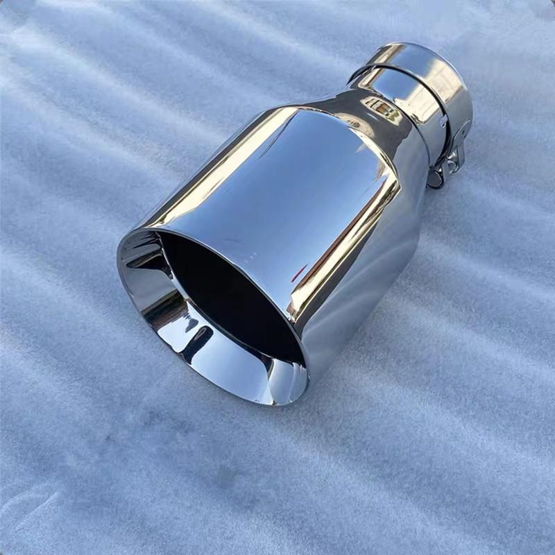 Muffler 76MM IN-101MM OUT Stainless Steel Universal Muffler Tail Throat Car Modification Exhaust Pipe 170cm Long