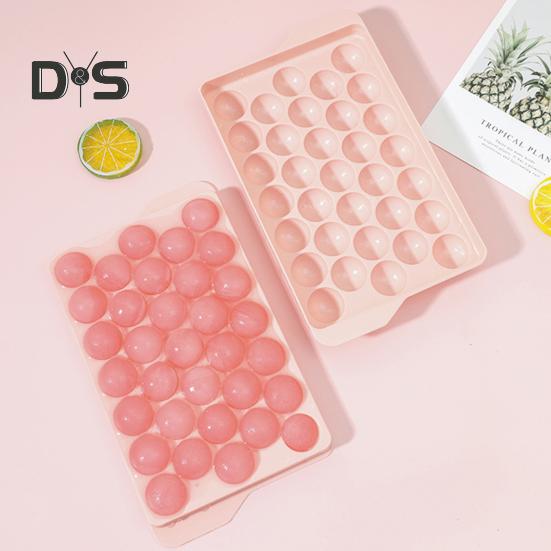 Iskubbricka Rund Smaklös PP 33 Grids Cocktails Återanvändbar istrågform