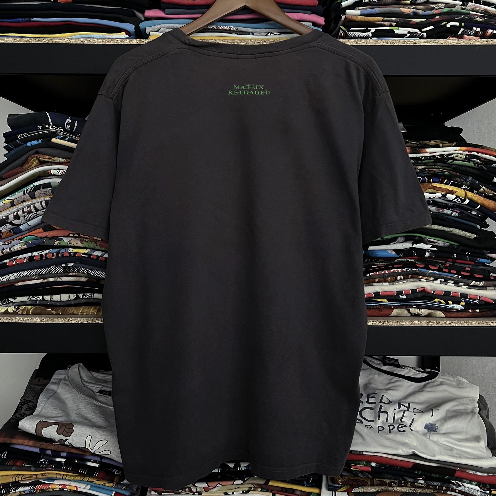 2003 The Matrix Reloaded Promo Aged T-Shirt Black XL M