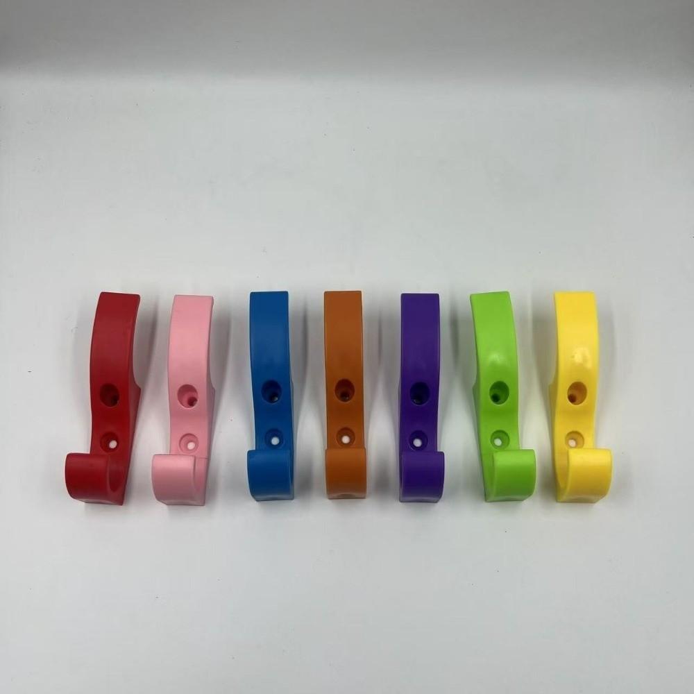 7Pcs Screw Installation Colorful Wall Hook Strong Bearing Waterproof Hanging Clothes Hook Moisture-proof Wall Mounted Hook