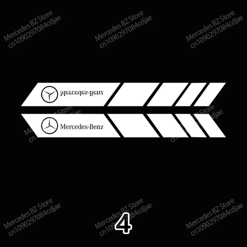 Car Sticker 2026 New For Benz 2pcs LED Car Rearview Glass Film Ghost Shadow Projector Light For Mercedes Benz W222 W223 W205 W21