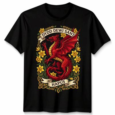 Dydd Dewi Sant Welsh St Davids Day Celebration Unisex TShirt