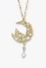 Butterfly and Crescent Moon Motif Necklace SAXN049760XP [Anna Sui]