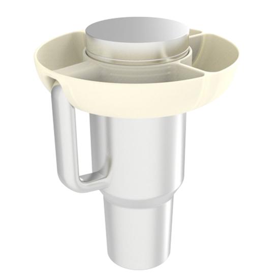 Silicone Tumbler Snack Bowl Reusable Snack Ring for 40 Oz Tumbler with Handle 4 Compartment Snack Tray Container Platter