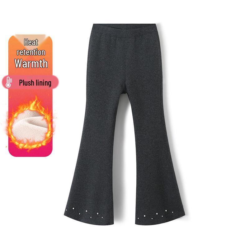 

Montagut Girls French Retro Plush Lined Flared Pants 160