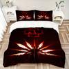 Set di biancheria da letto Rammstein da 3 pezzi Include 1 Piumone + 2 Federe, Senza Imbottiture per Cuscini, Morbido Confortevole, Leggero Traspirante, Stampato H