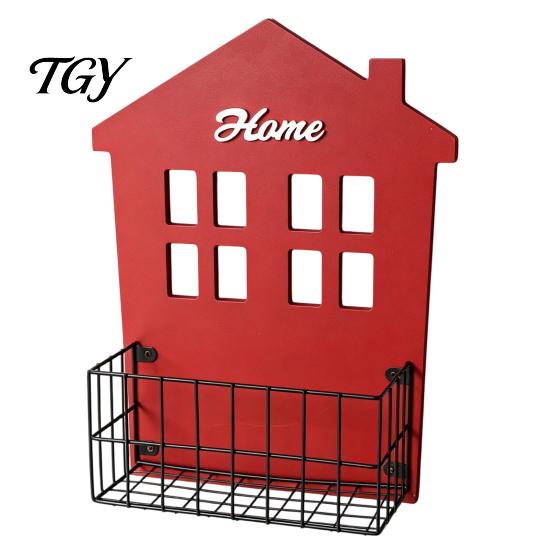 Charming Wall Shelves for Fairy Tale Style Wooden House Shape Shelf, Decorative Metal Storage Rack, Creative Sturdy And Wood Floating
