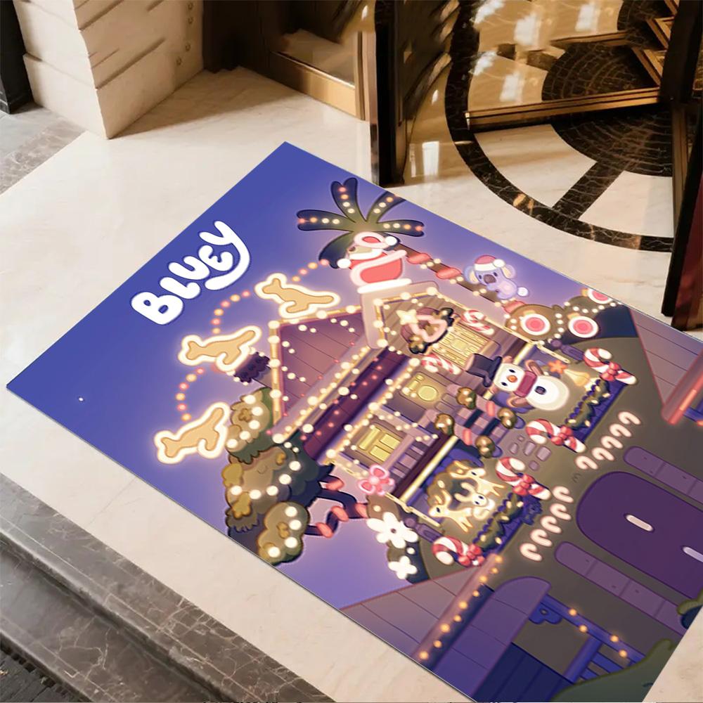 Bluey's Colorful Adventures Floor Rug Office Rug Suitable for Playrooms Study Room Entryway Decorate Room Antislip Carpet Decorate Offices