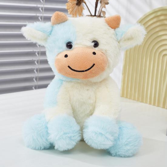 Cow Plush Stuffed Animal Toy 9 Inch Cow Plush Keychain Fluffy Cow Portable Stuffed Toy Perfect Birthday Gift