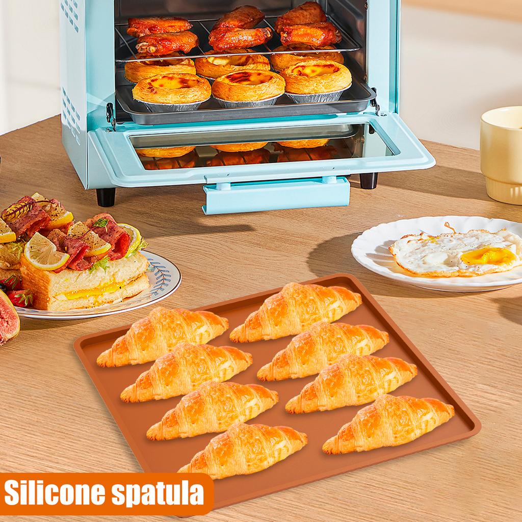 Silicone Dehydrator Mats with Raised Edge Non Stick Silicone Tray Liner 4Pcs/6Pcs 13.8×13.8 Inch Bakeware Baking Tray Mat Sheet