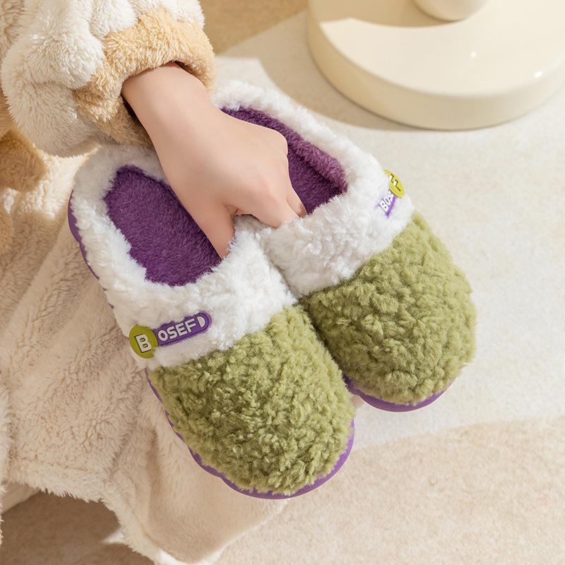 New cotton slippers autumn and winter indoor home use plush warm home non-slip winter warm
