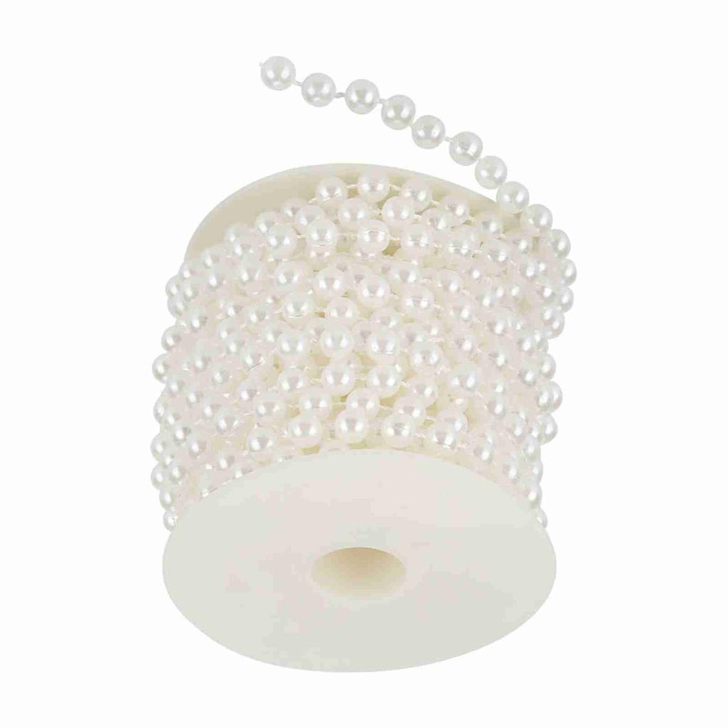 10m roll Grinding Pearl Wire Beads Garland String DIY Wedding Decoration 8mm