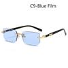 New Frameless Fashion Sunglasses Trend Rimless Cut Edge Shades Versatile Sun Glasses For Men Women
