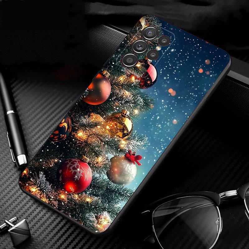 Merry Christmas Tree Phone Case For Samsung Galaxy S25 S24 S23 S22 S21 Ultra S24 S23 S22 S21 S25 Plus S24 S25 FE