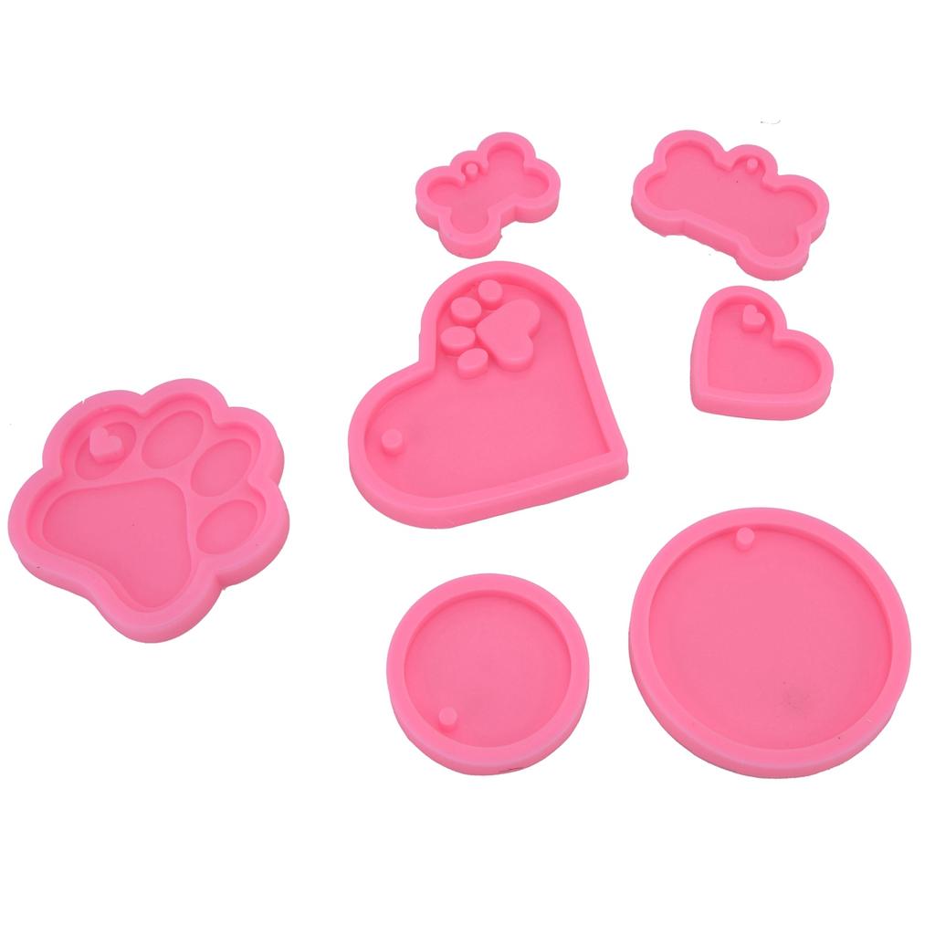 7Pcs Set Silicone Chocolate Mold DIY Cute Fondant Mold Baking Tool for Bakery Kitchen