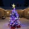 Christmas Tree Topper Christmas Decorations Star Topper with LED Light Battery Operated Holiday Decor for Shop Festival Wedding