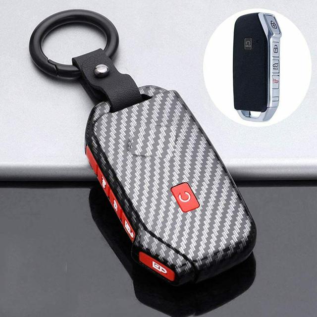 Carbon ABS Key Fob Cover Case for Kia Remote Case Holder K5 Sportage Stinger Forte