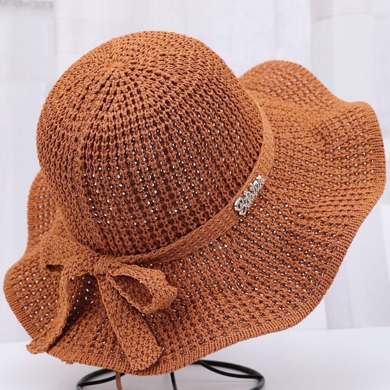 

Летняя шляпа, женская шляпа от солнца с большим карнизом, тонкая дышащая шляпа рыбака, солнцезащитная шляпа от солнца One size