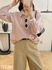 2026 Spring Women's Retro Plaid Long Sleeve Shirt - Fresh, Clean, Casual Japanese Jacket Style