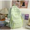 Schoolbag Cute Bow Embroidered Backpack Female Student Backpack Large Capacity Plush Pendant Elementary School Student Junior School Bag