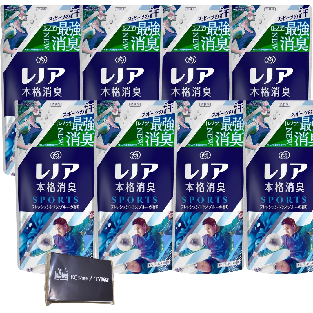 

Lenor Fabric Softener Refills, Authentic Deodorizer, Febreze Collaborative Development, Sport Fresh Citrus Blue, 430mL, 8-Pack