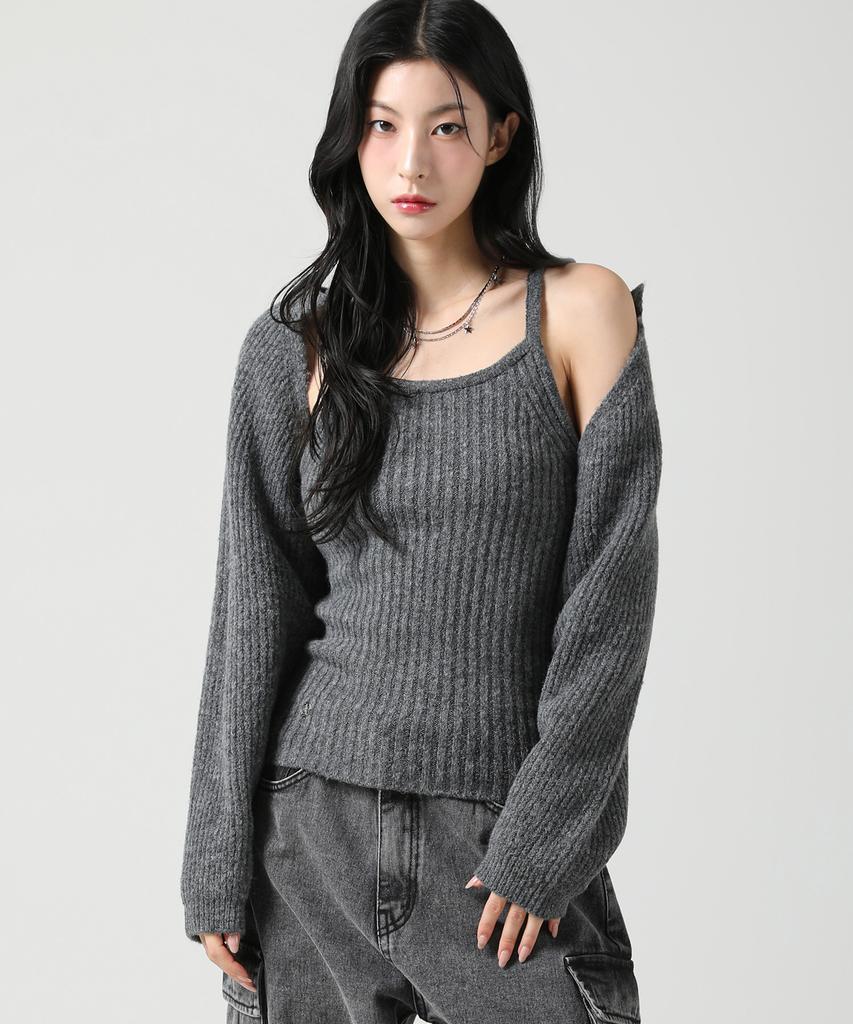 Avandress Adel Bolero Cardigan Knit Set Black