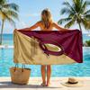 Queensland Maroons Moda Plaj Havlusu Taşınabilir Yumuşak Hızlı Kuruyan Havlu Yüzme Kamp Tatil Kullanımı İçin