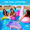 Inflatable Dolphin Pool Toy Realistic Marine Animal Blow Up Beach Float Party Favors