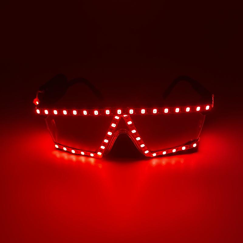 Óculos de Rave Fluorescentes Luminosos LED Óculos Cyberpunk Com Luzes Suprimentos para Festa de Feriado Óculos de Neon Brilhantes Adereços de Club