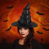 Simple Black Wizard Cap Lolitas Steampunks Halloween Witch Hat Oxford Cloth Decoration Cosplay Witch Hat Night Club