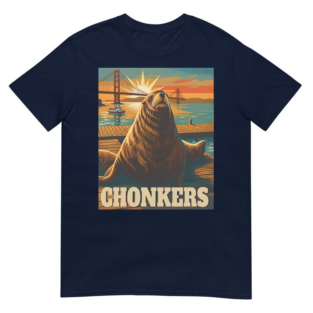 Chonkers Funny Sea Lion School Summer Mode Beach Vacay Tshirt S