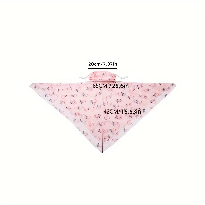 Bohemian Floral Embroidered Women's Face Mask & Neck Scarf - Lightweight Polyester, Breathable Sun Protection, Multi-Color Options for Casual Outings