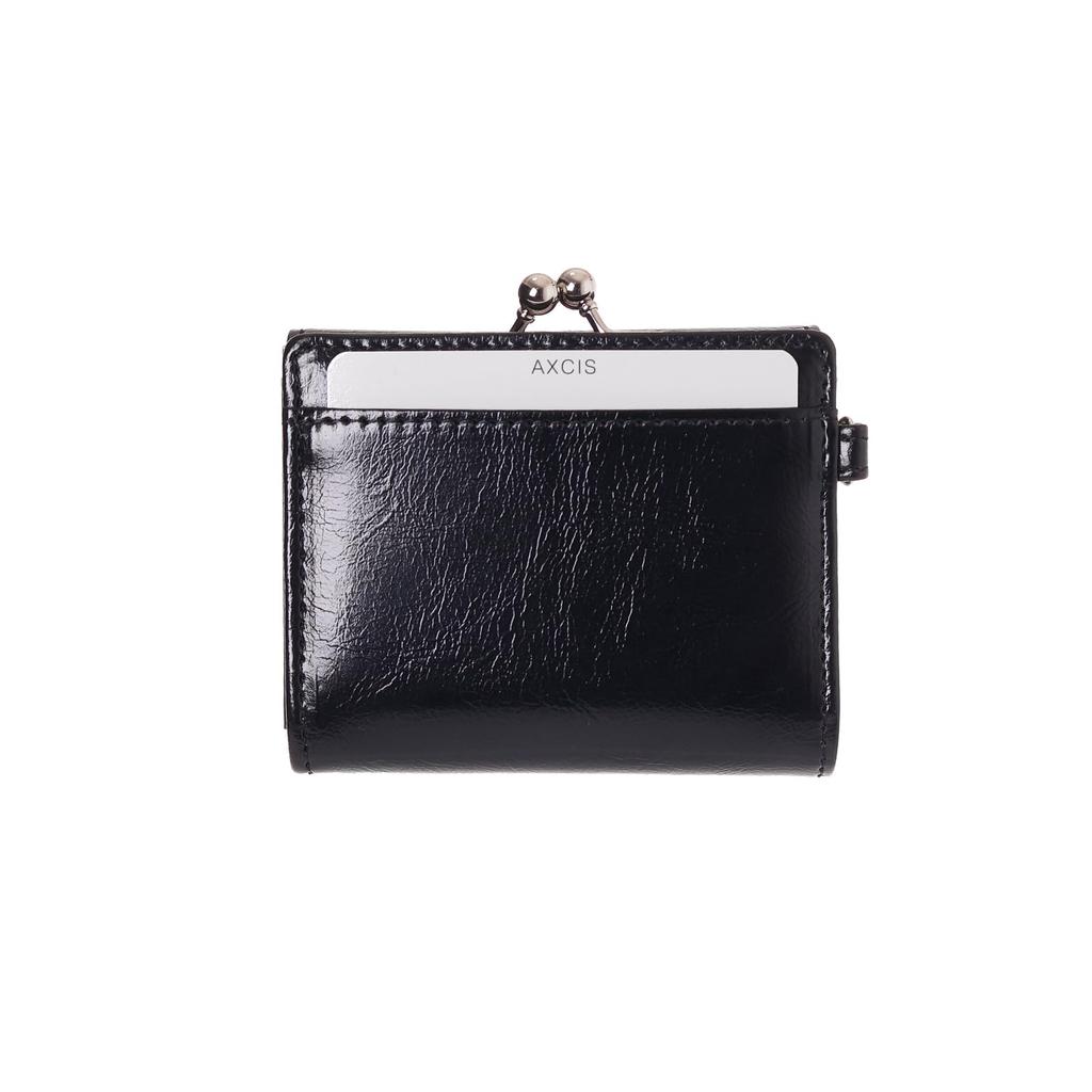 Coboca+ WC25152 MERRILY Mini Wallet, Pearl Heart Charm, (BlackChocolate), 8 Card Slots, 9 X 10 X 3 Cm, 155 G (Black)
