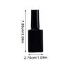 1Pcs 15Ml Black Lid Square Small Shaped Empty Glass Nail Polish Clear Bottles With Balck Cap And Soft Brush For Travel And Home
