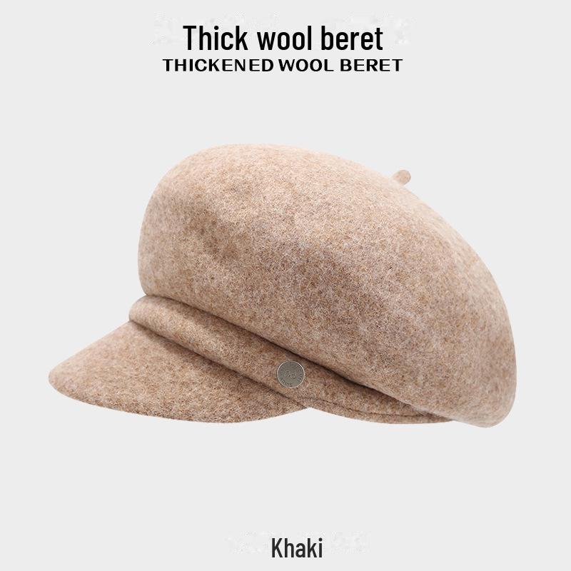 Thick Wool Beret: Japanese & Korean Style Retro Painter Newsboy Hat