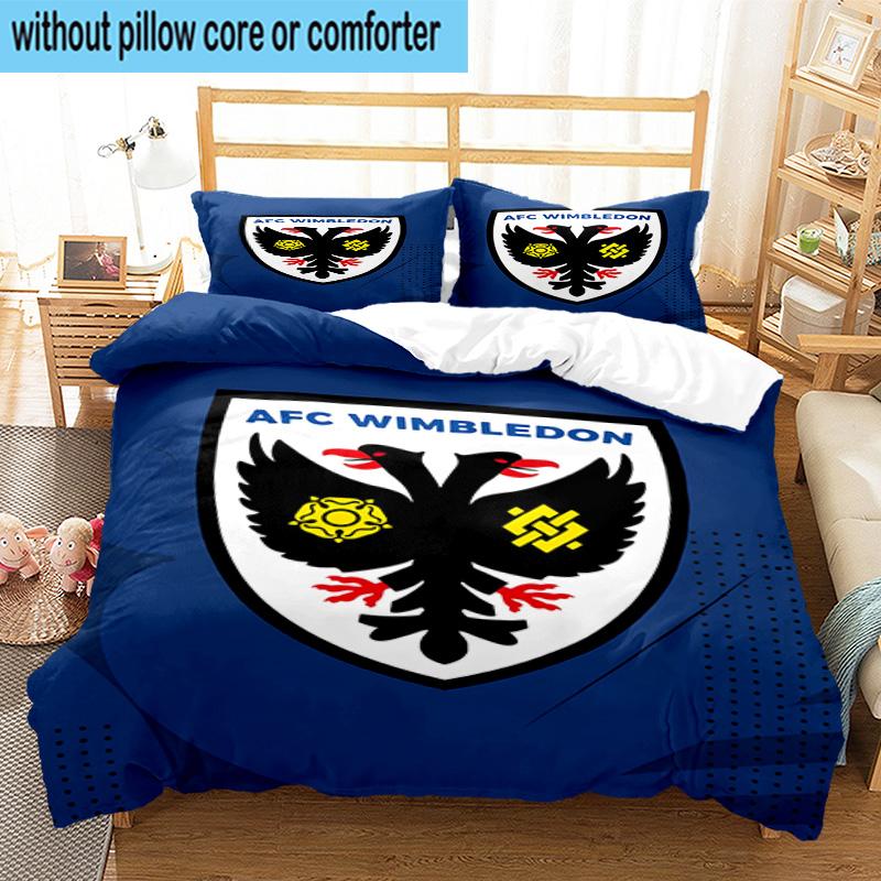 3pcs Afc Crest Printed Bedding Set Duvet Cover Closure Includes 1 Duvet Cover & 2 Pillowcases Bedding Sets Home Decor Gifts