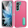 Phone Case with Bracket, Three Proof Phone Case with Dust Plug, for Samsung Protective Case Soft Shell