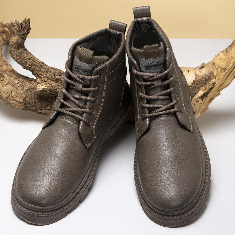 Martin Boots Men's Autumn and Winter Thickened Thermal Boots Outdoor Sports High-top Casual Leather Shoes Men's Shoes