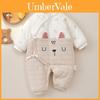 Baby Boy Girl Winter Thick Cotton Hanbok With Slipon Closure For Newborns