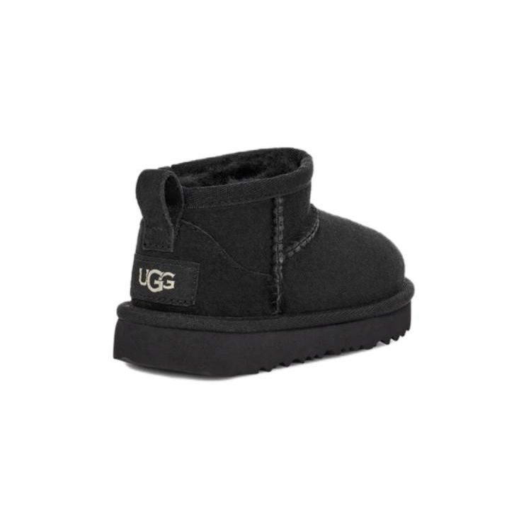 UGG Classic Ultra Mini Boot Black (Toddler) Baby Sneakers 1130750T-BLK