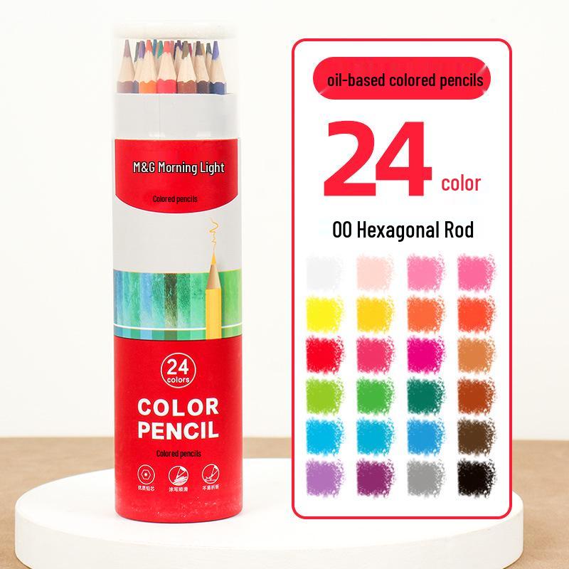 Morning Light No-Sharpen Water-Soluble & Oil-Based Colored Pencils for Kindergarten & Primary Students