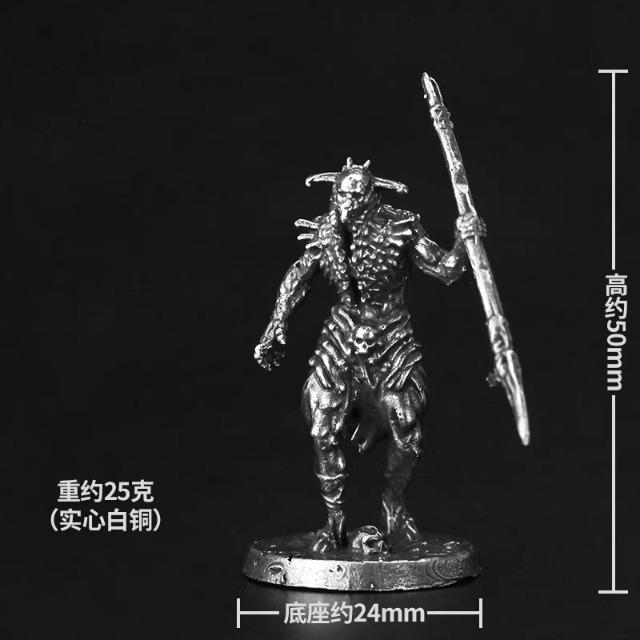 Paintable Metal Tribal Giant Figure Fantasy Warrior Soldier Model Handmade Collectible Toy Gift for Boys Tabletop Game Decor