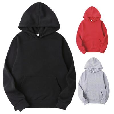 Ležérní volná mikina s kapucí obyčejná móda jednobarevná mikina školní ženy poleron jednoduché základní klokaní kapsa s kapucí korejský styl