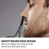 1PC Silver Mirror Light Black Round Head Safety Nose Hair Scissors Neutral Stainless Steel Scissors