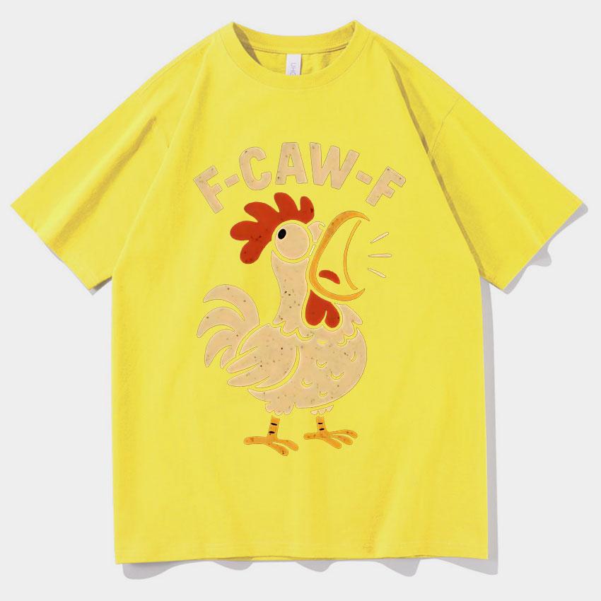 Funny FCawF TShirt Double Sided Print Men Fashion High Quality Y2K Tshirt Chicken Casual Short Sleeve Hot Sale Teenagers Tops