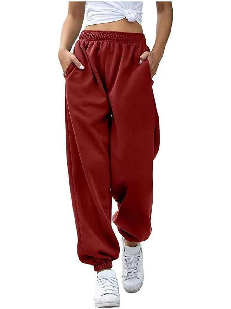 Europäische & Amerikanische Damen High-Waist Casual Sport-Sweathose - Vielseitige Bündchen-Hose für Zuhause