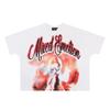 MIXED EMOTION High Quality Beauty Tide High Street Angel Hot Diamond Retro Loose Short Sleeve Full of Printed Men's and Women's T-shirts