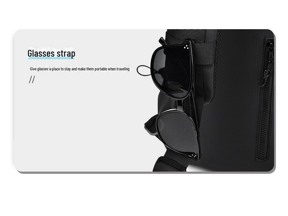 Trendy Waterproof Men's Chest Bag for Commuting and Leisure Travel - Fashionable Unisex Shoulder Messenger Bag