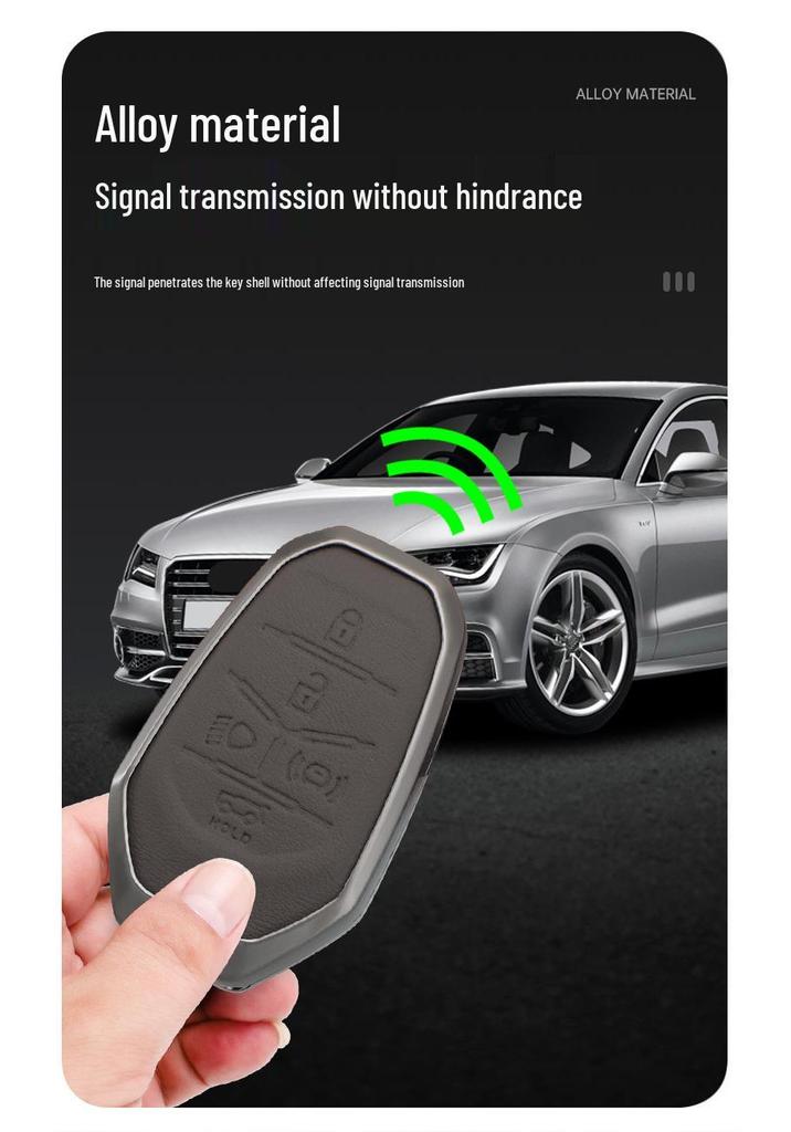 Premium Metal Shell Protective Key Case for Ssangyong Korando, Tivoli, Rexton 5-Button Remote