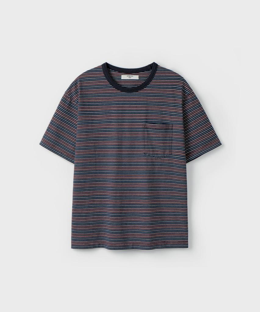 Yunionbeullu Washed Border S/S T-Shirt [Midnight]